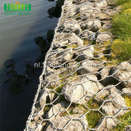 PVC gecoate zeshoekige gaas Gabion kooien